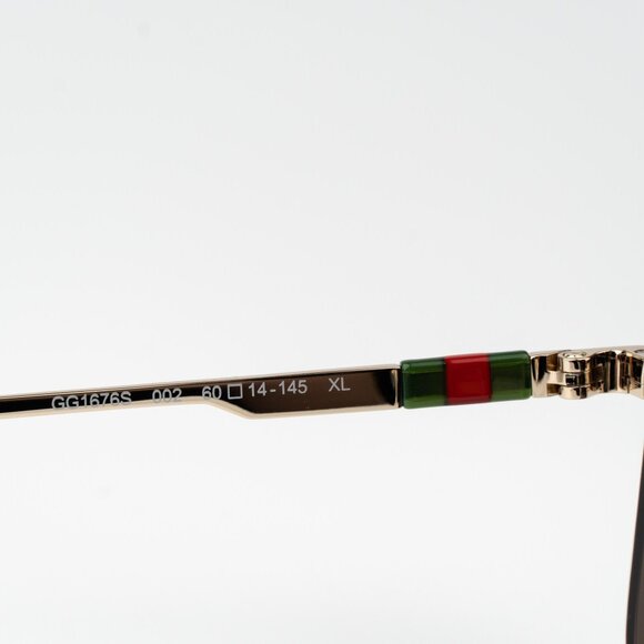 Gucci Men NAVIGATOR Sunglasses Gold Brown Aviator GG1676S 002 BRAND NEW - Picture 9 of 13